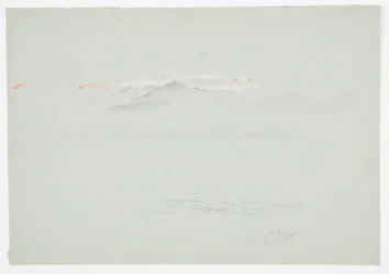 Dessin, lac Millinoket et mont Katahdin, 1878