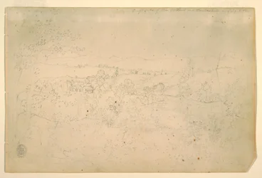 Dessin, paysage, juillet 1844
