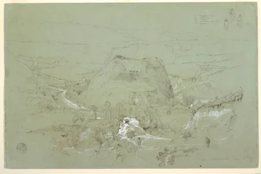 Dessin, paysage près de Guaranda, Équateur, 5 juin 1857