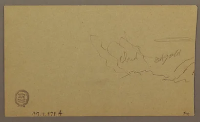 Dessin, paysage ; verso : ciel, août 1865