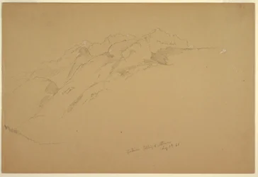 Dessin, Paysages entre Golling et Abtenau, 5 août 1868
