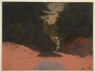 Dessin, Maine, ruisseau de montagne, août-septembre 1851