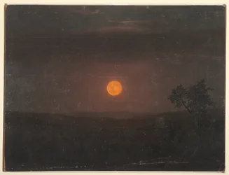Dessin, Clair de lune, ferme de Church, vers 1865