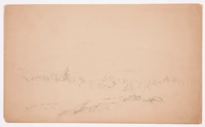 Dessin, " Mount Katahdin from the West " [Regard vers l