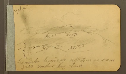 Dessin, flanc de montagne, 1889