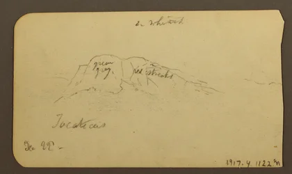 Dessin, paysages de montagne ; verso : flanc de montagne, Tocatecas, 22 décembre 1884