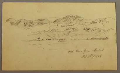 Dessin, Mountain Peaks, 22 février 1868