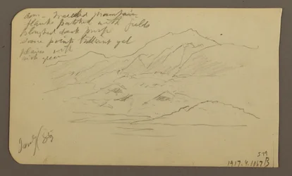 Dessin, chaîne de montagnes, Toluca ; Verso : chaîne de montagnes, Toluca, 7 janvier 1885