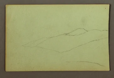 Dessin, crête de montagne, peut-être 1856