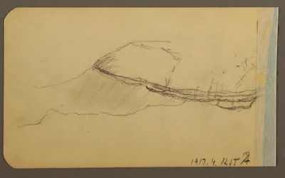 Dessin, Mountain Side, tourelle ; Verso : Mountain Side, 1889