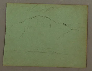 Dessin, Montagne au bord de la mer, peut-être 1856