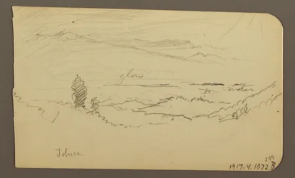 Dessin, paysage de montagne, Toluca ; Verso : Montagne, Toluca, 20 avril 1885