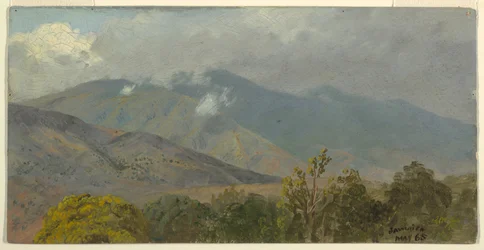 Dessin, paysage montagneux, mai 1865