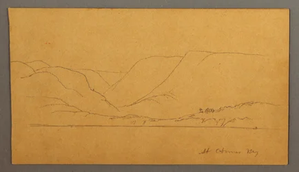 Dessin, baie montagneuse, peut-être 1859