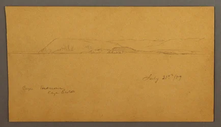 Dessin, Côte montagneuse, 21 juillet 1859