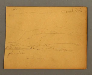 Dessin, montagnes, mars 1856