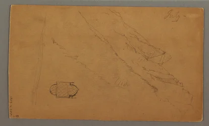 Dessin, montagnes s
