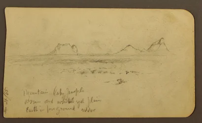 Dessin, montagnes ; verso : Foothills amp ; chaîne de montagnes, 21 décembre 1885