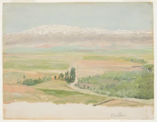 Dessin, montagnes près de Baalbec, mai 1868
