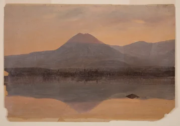Dessin, Mt. Katahdin depuis le lac Katahdin, 1860-70