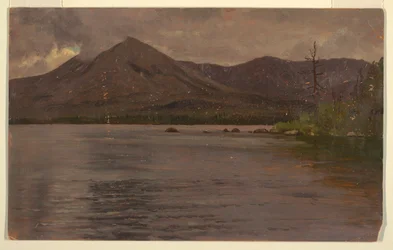 Dessin, mont Katahdin, depuis le lac Katahdin, 1877
