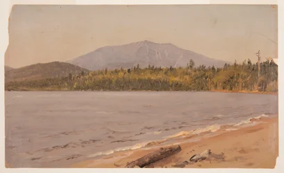 Dessin, le mont Katahdin depuis l