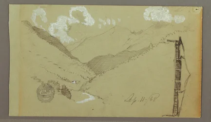 Dessin, Narrow Valley, bâtiment, 11 septembre 1803
