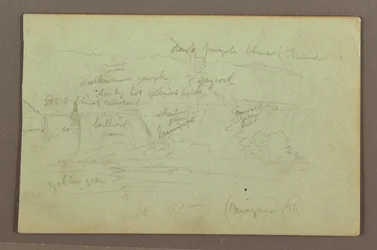 Dessin, Chutes du Niagara vues du côté canadien, 1856