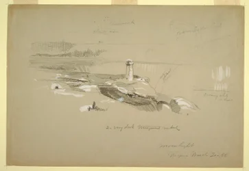 Dessin, chutes du Niagara depuis Terrapin Point, 20 mars 1856
