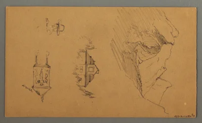 Dessin, pins, peut-être 1868