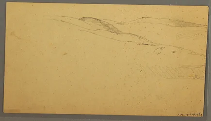 Dessin, Pluie sur les collines, peut-être 1866