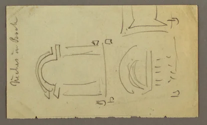 Dessin, motif rectangulaire, peut-être 1868