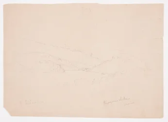 Dessin, lac Ripogène, vers 1855
