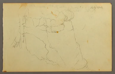Dessin, rochers, 1844