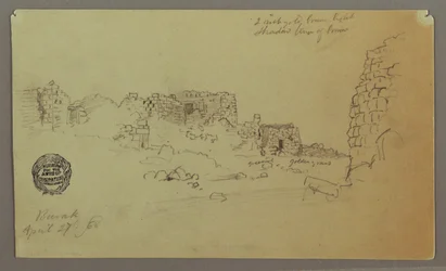 Dessin, ruines, 27 avril 1868