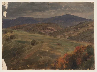 Dessin, scène dans les Catskills, 1870-80