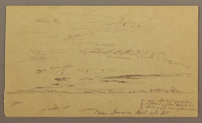 Dessin, paysage marin, 29 avril 1865