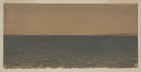 Dessin, paysage marin avec iceberg, 1859