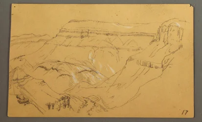 Dessin, croquis, vallée d