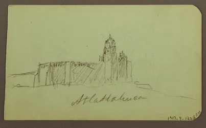 Dessin, Croquis de Patzcuaro ; Verso : Église, Atlatahuca, 1883