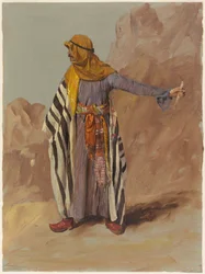 Dessin, Bédouin debout, probablement février 1868