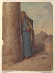 Dessin, Bédouin debout, 1868