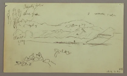 Dessin, arc en pierre, base en pierre, 27 avril 1868