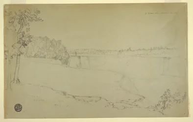 Dessin, études. Les chutes du Niagara, probablement 1856