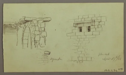 Dessin, études des arcs et de la base de l