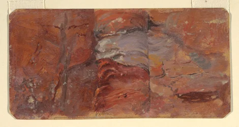 Dessin, étude de rochers, Petra, février 1868