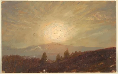 Dessin, coucher de soleil, 1855-65