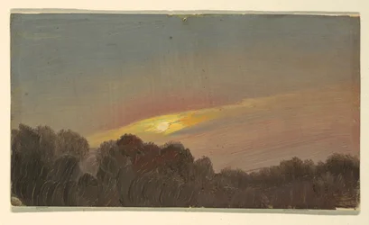 Dessin, coucher de soleil, 1865-66