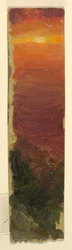 Dessin, coucher de soleil, 1868
