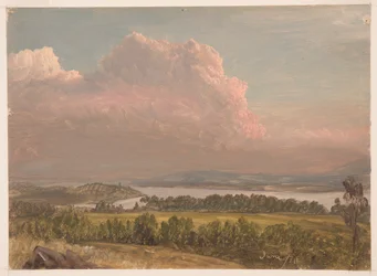 Dessin, Coucher de soleil sur la vallée de l